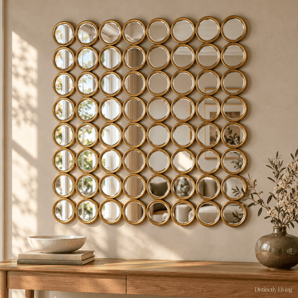 Orsina Gold Circles Wall Mirror - Distinctly Living