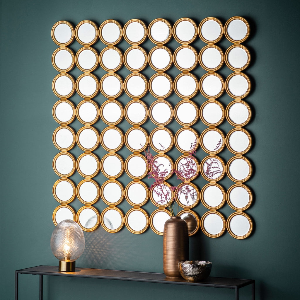 Orsina Gold Circles Wall Mirror - Distinctly Living