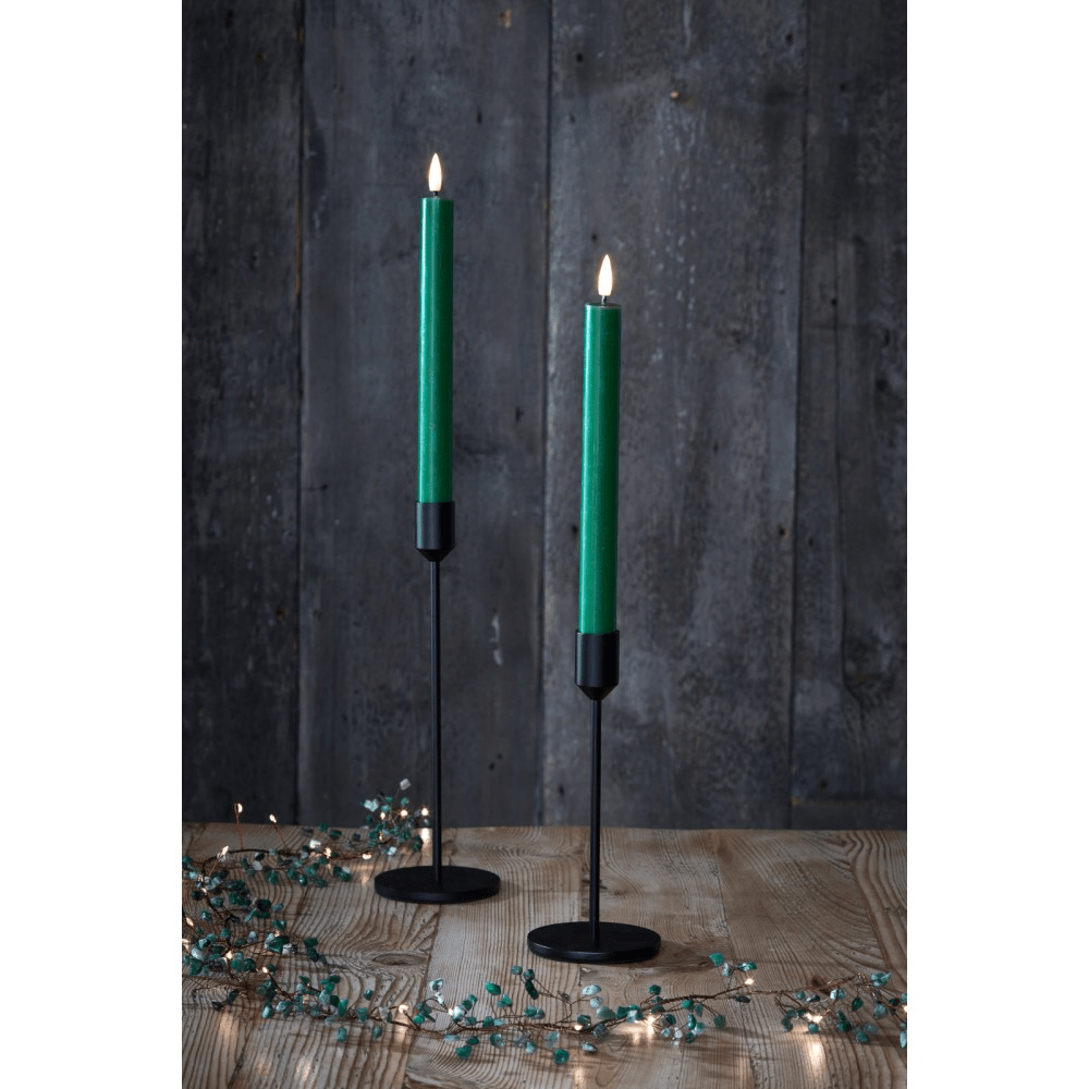 Pair of LED Green Dinner Candles - Distinctly Living