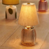 Pale Amber Glass Rechargeable Table Lamp - Distinctly Living