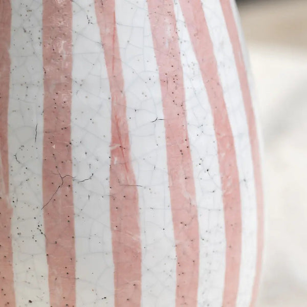Paris Pink Striped Vase - Distinctly Living