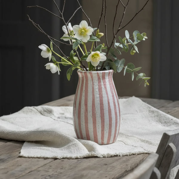Paris Pink Striped Vase - Distinctly Living