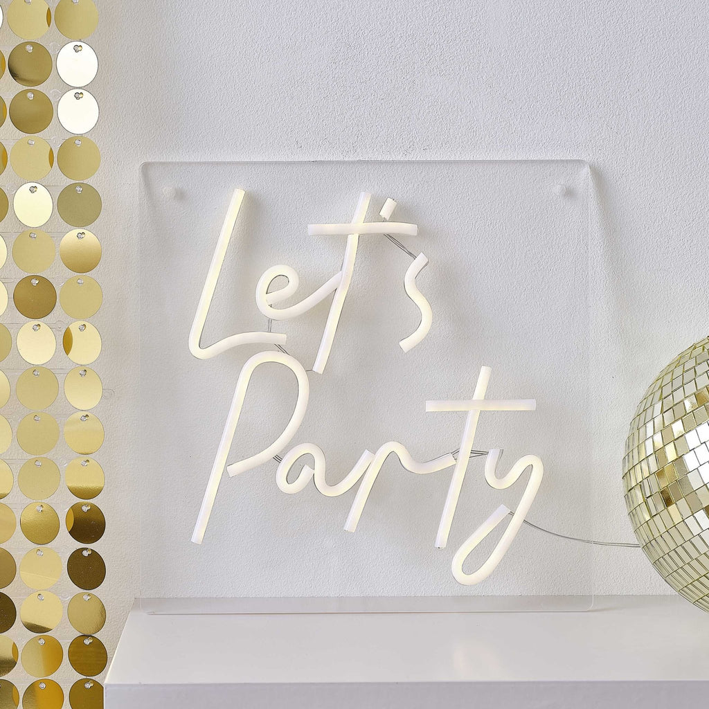 Party - Neon Sign - Battery - Distinctly Living