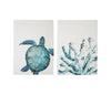 Paxos Blue Tea Towels - Turtle or Coral - Distinctly Living