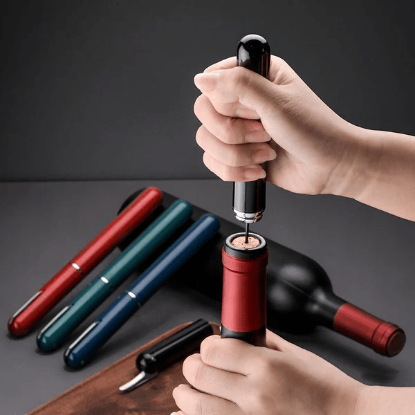 Pierce and Pump Wine Bottle Opener - Red, Green, Blue or Black - Distinctly Living