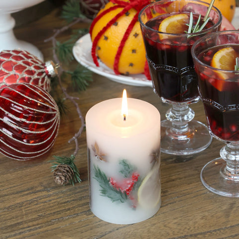 Pillar Candle With Infused Christmas Spices - Distinctly Living