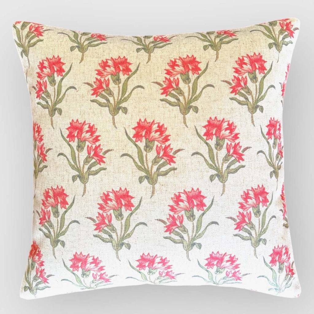 Pink Stem Flower Cushion - Distinctly Living