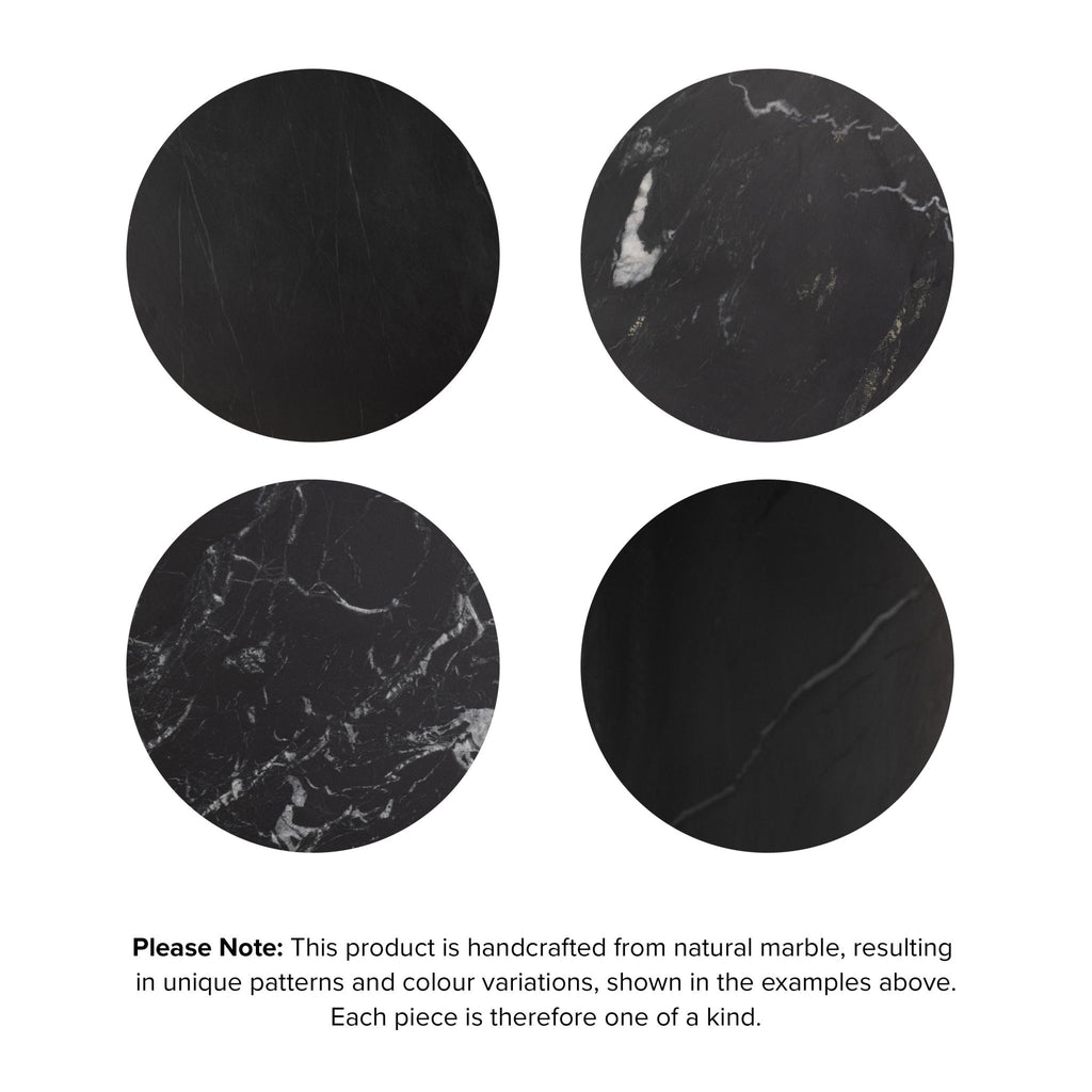 Pisa - Marble Side Table - White or Black - Distinctly Living