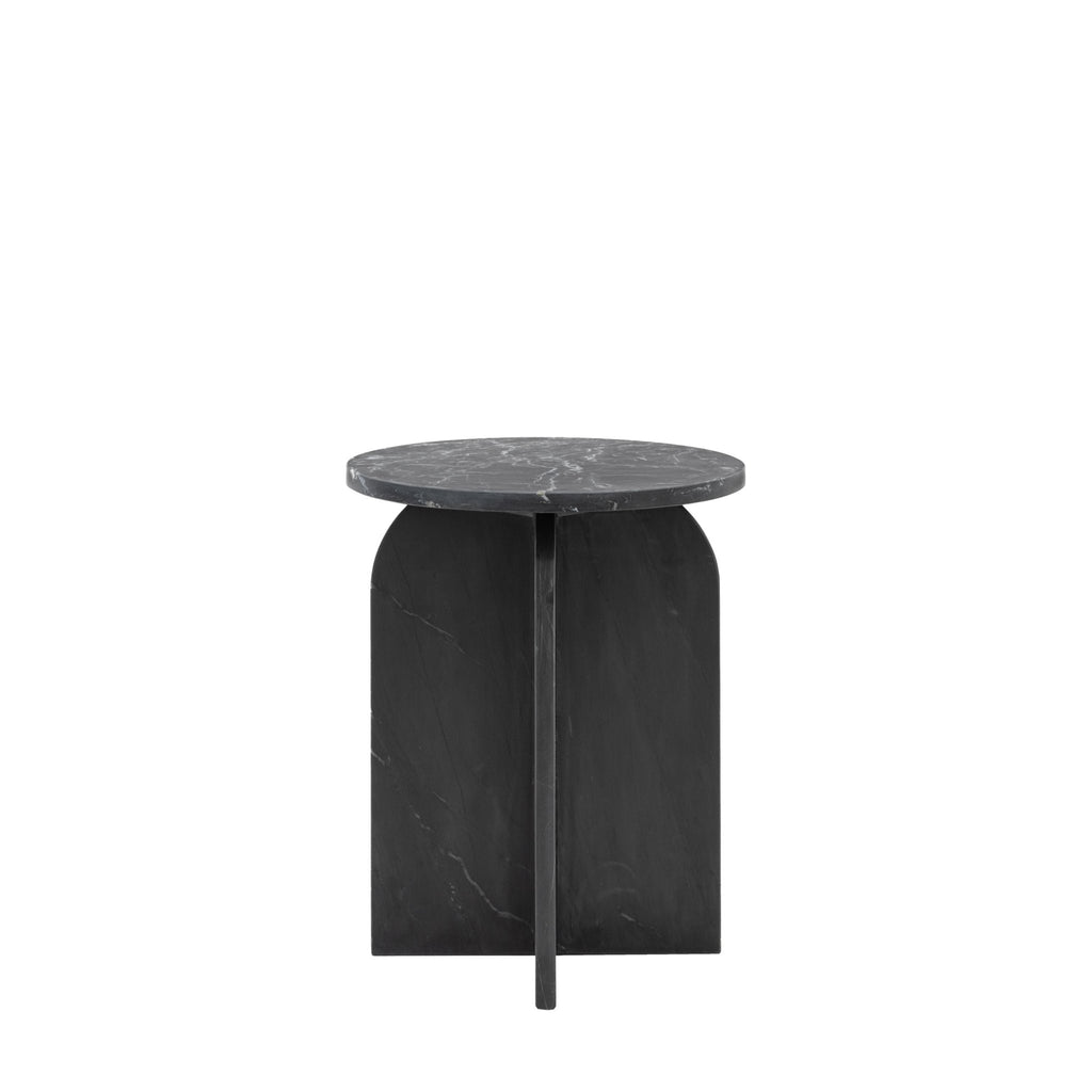 Pisa - Marble Side Table - White or Black - Distinctly Living