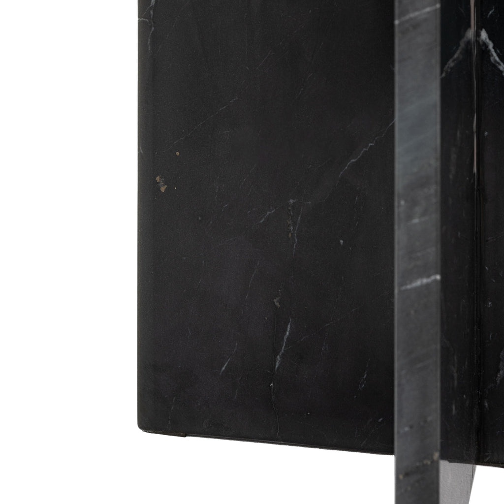 Pisa - Marble Side Table - White or Black - Distinctly Living