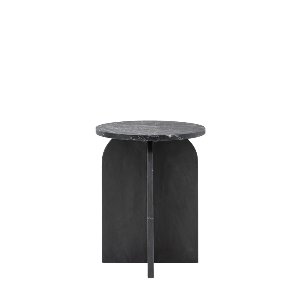 Pisa - Marble Side Table - White or Black - Distinctly Living