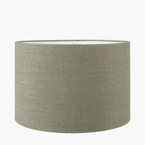Pistachio Linen Drum Lamp Shade - Various Sizes - Distinctly Living
