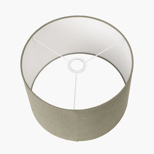 Pistachio Linen Drum Lamp Shade - Various Sizes - Distinctly Living