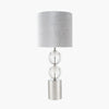 Portofino Brushed Silver and Clear Glass Table Lamp - Distinctly Living