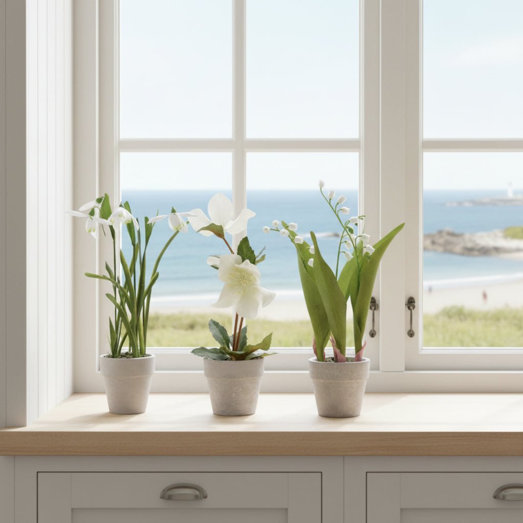 Potted Hellebore, Lily or Snowdrop Faux Plants - Distinctly Living