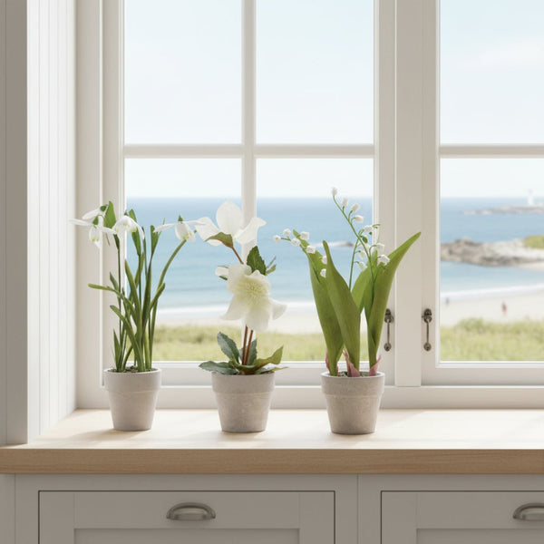 Potted Hellebore, Lily or Snowdrop Faux Plants - Distinctly Living