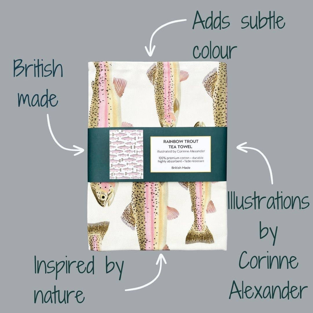Rainbow Trout Tea Towel - Distinctly Living
