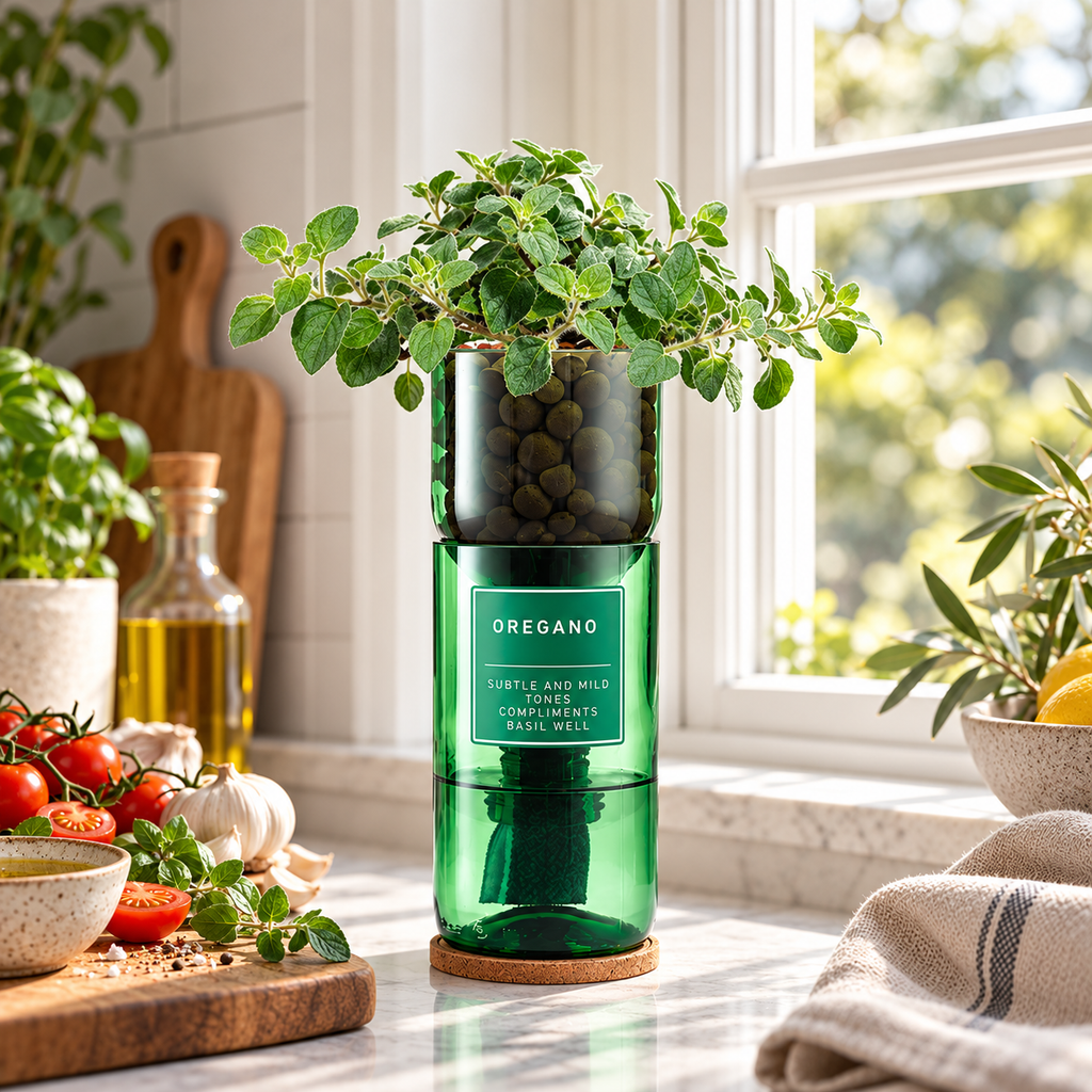 Recycled Glass Hydroponic Herb Growing Kit - Distinctly Living