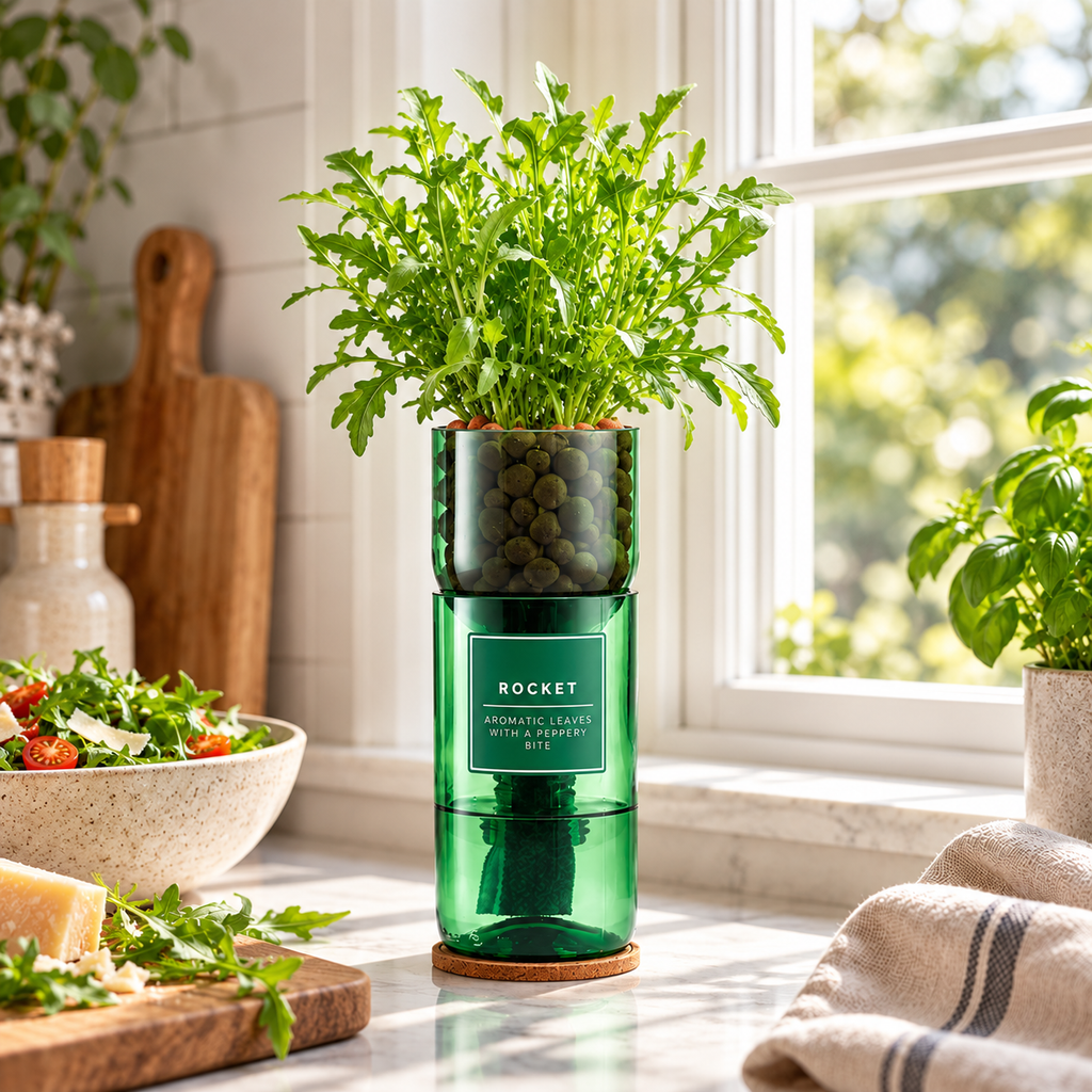 Recycled Glass Hydroponic Herb Growing Kit - Distinctly Living