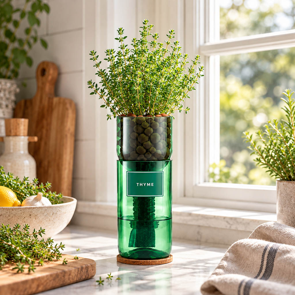 Recycled Glass Hydroponic Herb Growing Kit - Distinctly Living