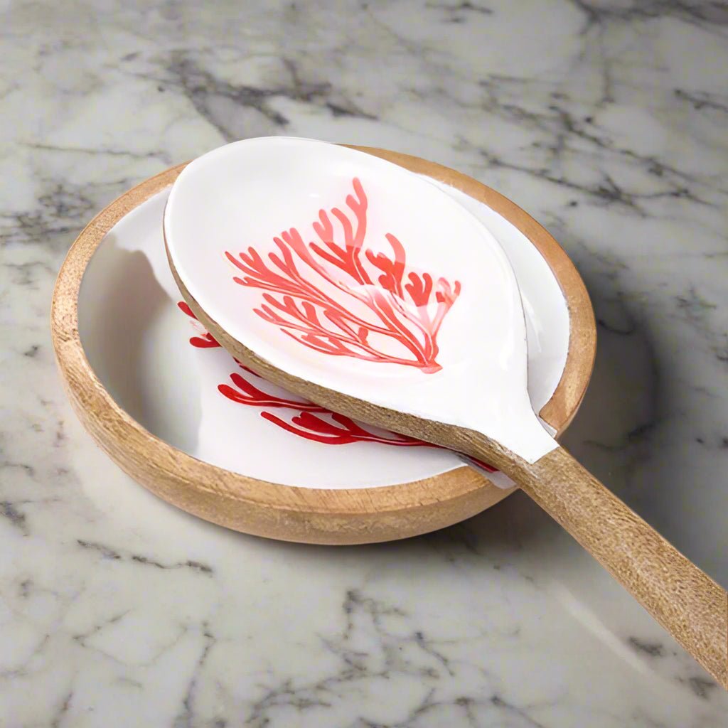 Red Coral Spoon Rest - Distinctly Living