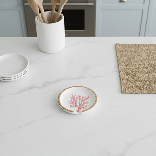 Red Coral Spoon Rest - Distinctly Living