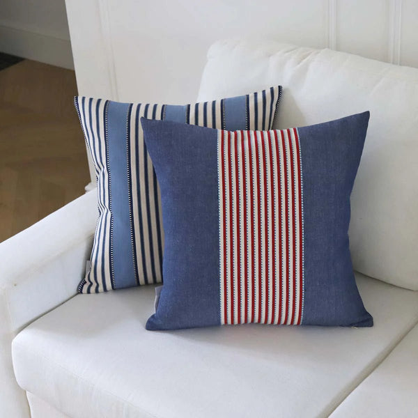 Red Stripe Cushion - Distinctly Living