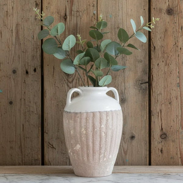 Rene White Glaze Dipped Vase - Distinctly Living
