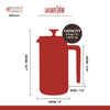 Retro 8 Cup Cafetiere - Various Colours - Distinctly Living