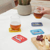 Retro Seafood Tin Coasters - Set of 4 - Distinctly Living
