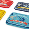 Retro Seafood Tin Coasters - Set of 4 - Distinctly Living