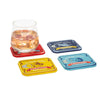 Retro Seafood Tin Coasters - Set of 4 - Distinctly Living