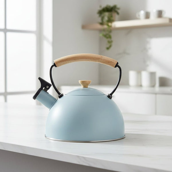 Retro Whistling Kettle - Sky Blue - Distinctly Living