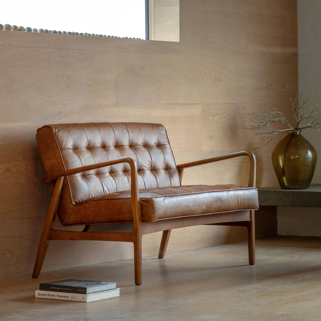 Rex 2 Seater Sofa Vintage Brown Leather - Distinctly Living