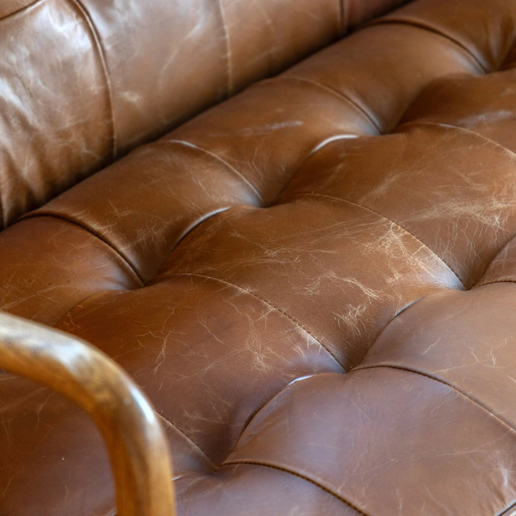 Rex 2 Seater Sofa Vintage Brown Leather - Distinctly Living