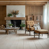 Rex Armchair - Slate Linen, Natural Linen, Faux Sheepskin, Leather - Distinctly Living