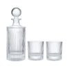Ridged Glass Decanter And Glasses - Distinctly Living