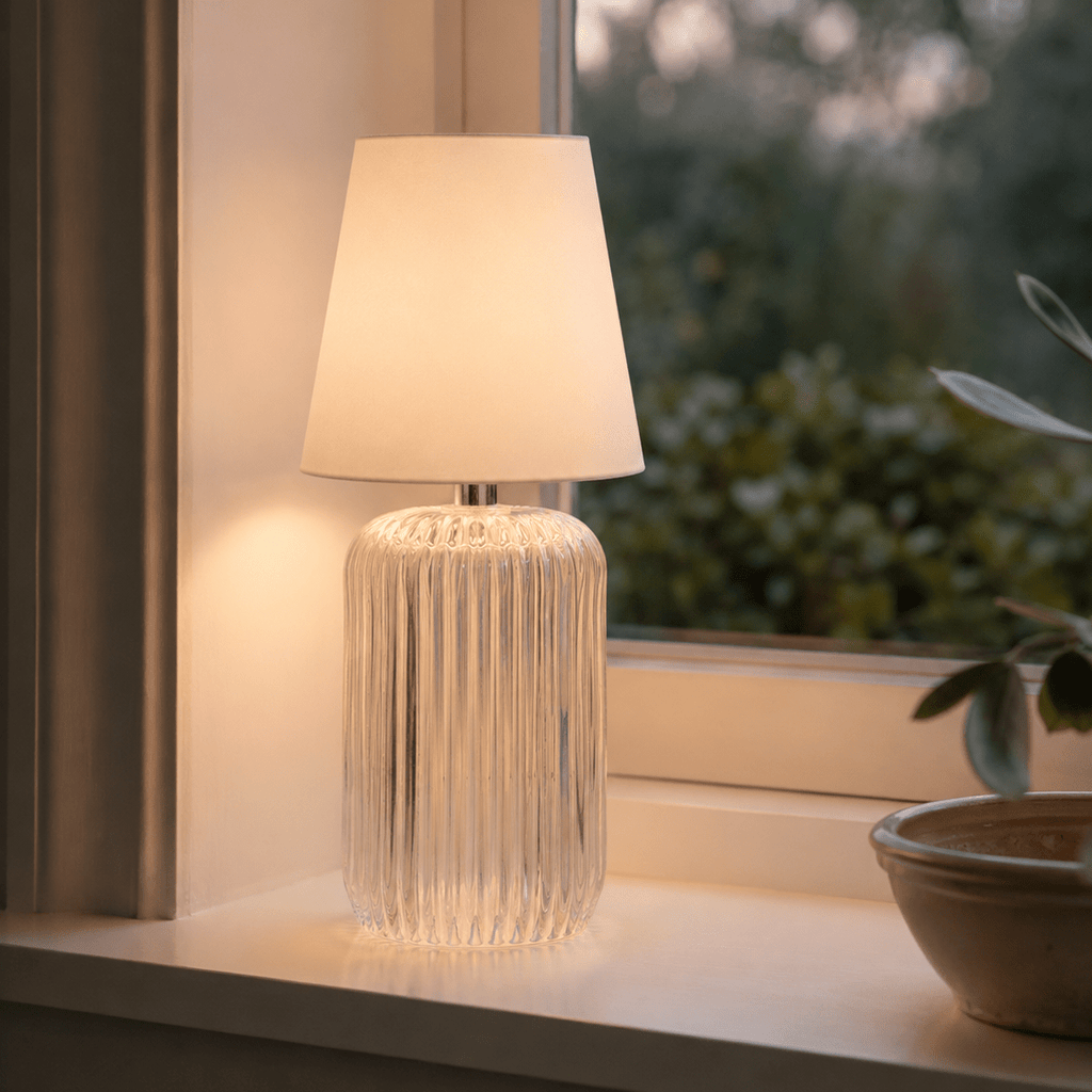 Ridged Glass Table Lamp - Distinctly Living