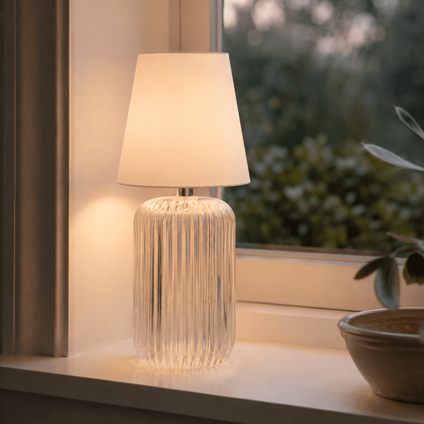 Ridged Glass Table Lamp - Distinctly Living