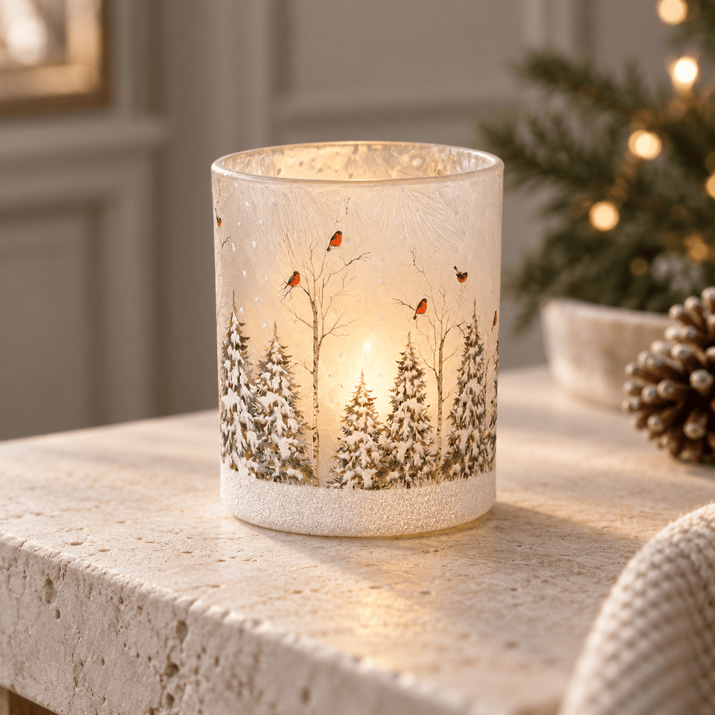 Robinwood Frosted Glass Tealight Holder - Distinctly Living