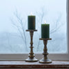 Roma White Gold Pillar Candle Holder - Large or Medium - Distinctly Living