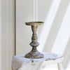 Roma White Gold Pillar Candle Holder - Large or Medium - Distinctly Living