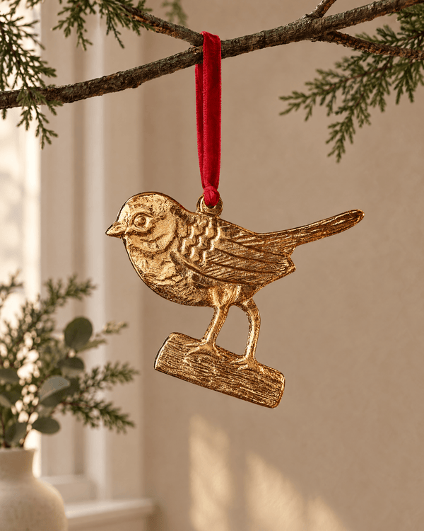 Rowan Gold Robin Hanging Decoration - Distinctly Living