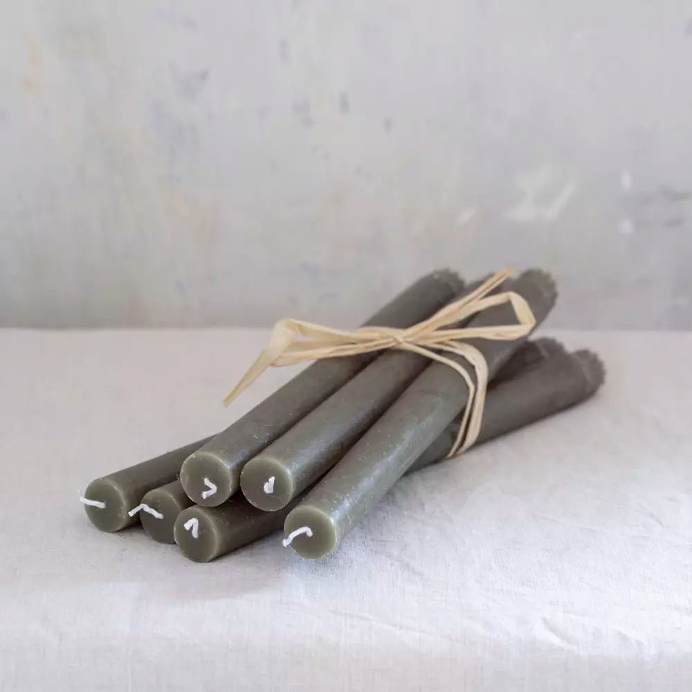 Rustic Hunter Green Dinner Candle - Single - Distinctly Living