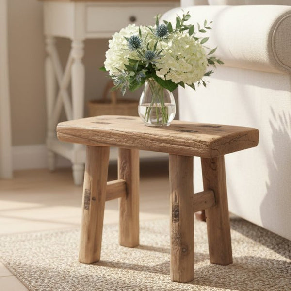 Rustic Stool Small - Light - Distinctly Living