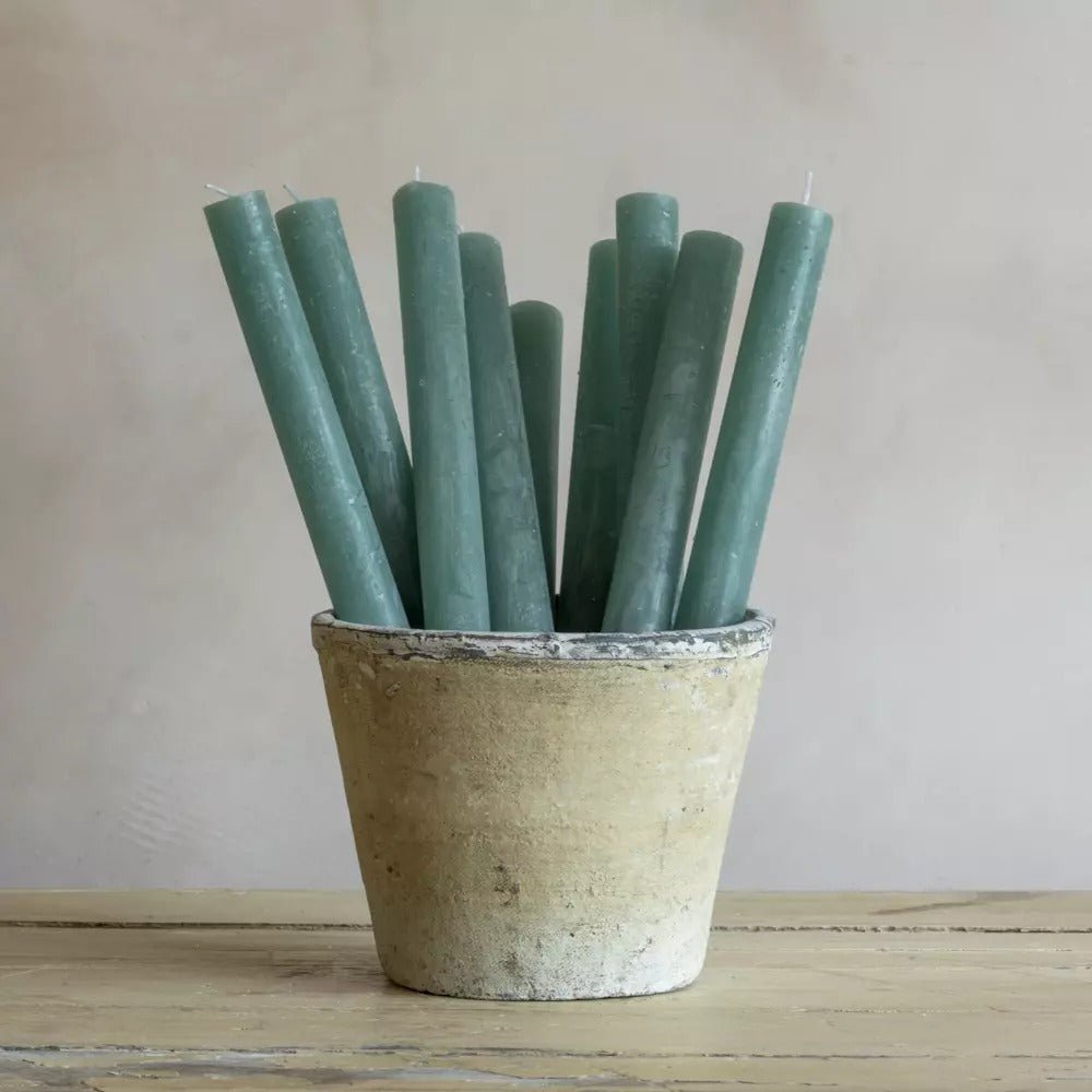 Rustic Turquoise Dinner Candle - Single - Distinctly Living