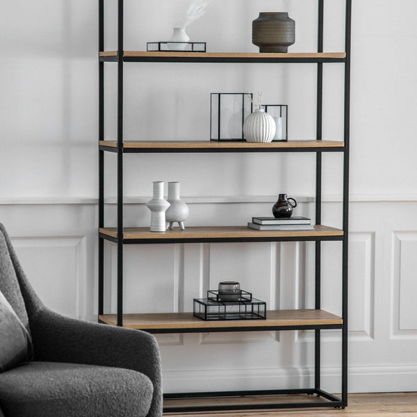 SALE 50% OFF - Arden Metal and Wood Bookcase - Distinctly Living