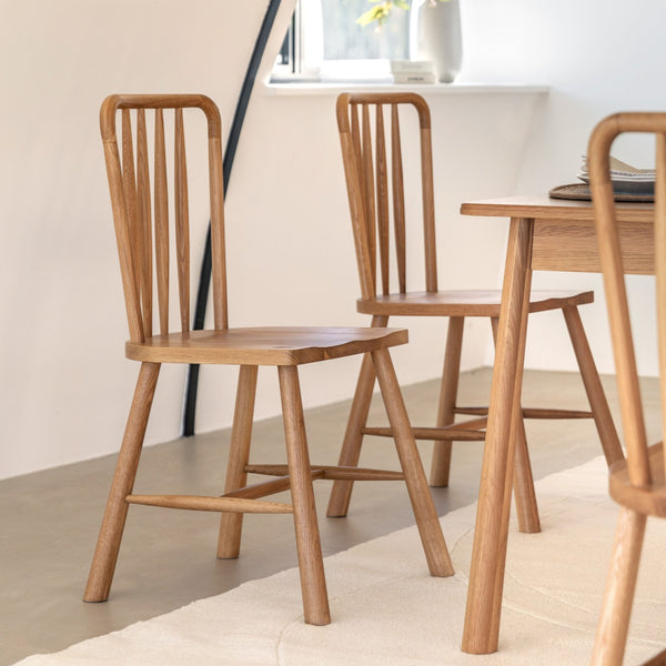 SALE - A Pair of Balham Dining Chairs - Oak - Distinctly Living