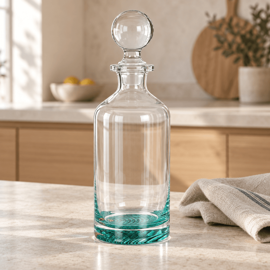 Salina Green Glass Decanter - Distinctly Living