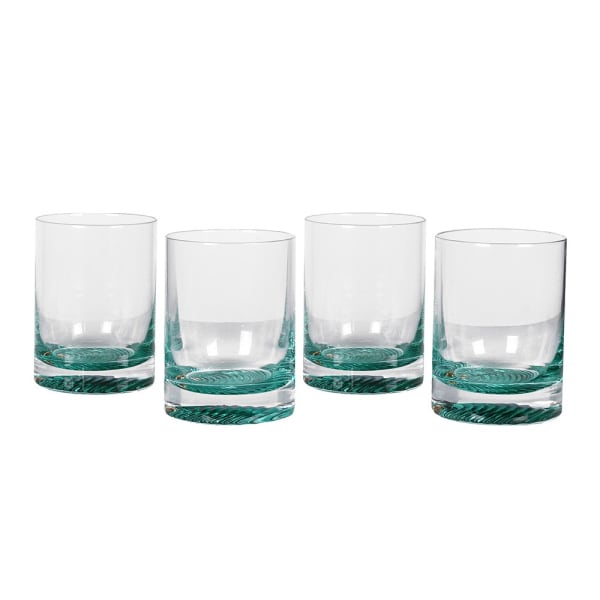 Salina Green Ripple Tumblers Set of Four - Distinctly Living